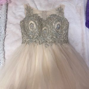 Champagne prom dress